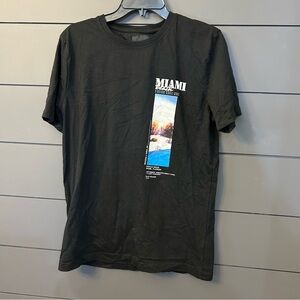 D & F Ricky Singh Miami Beach Short Sleeve Tee Sz Medium - Black